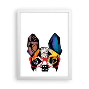 Plakat w białej ramie - Intelektualista - 30x40 cm