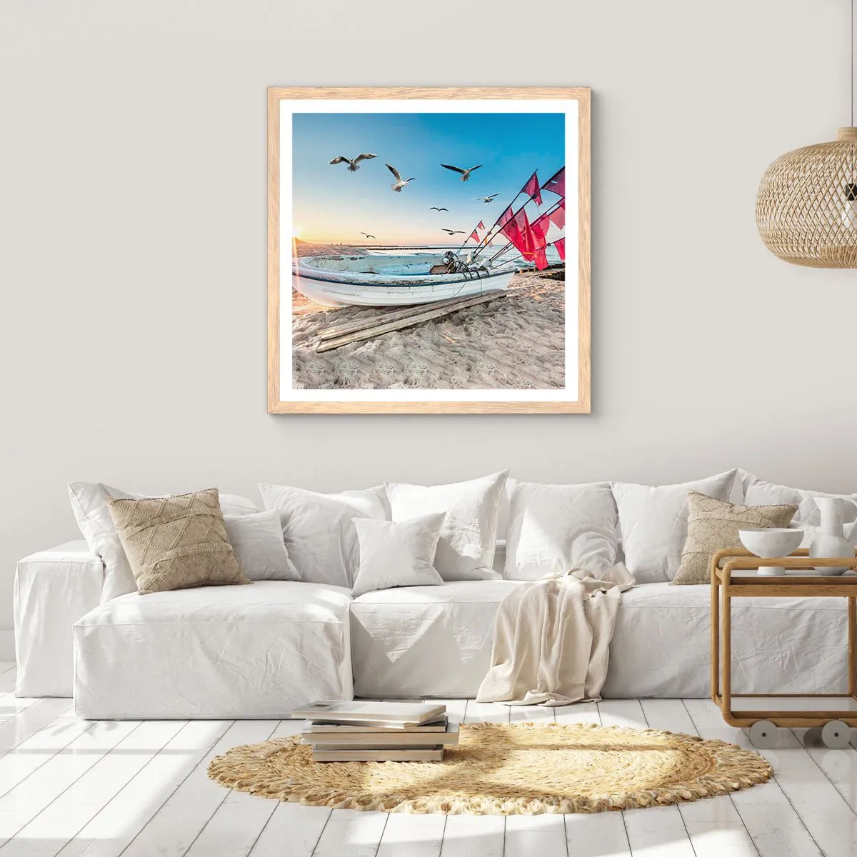 Plakat w ramie jasny dąb - Zasłużony odpoczynek - 40x40 cm