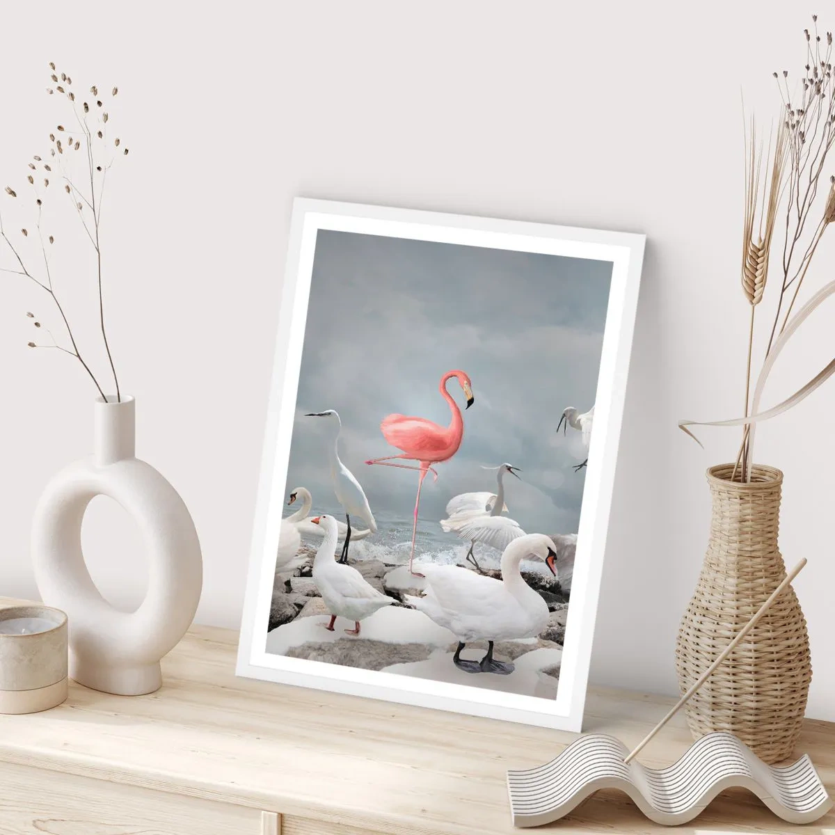 Plakat w białej ramie - Skąd się tu wziąłem? - 70x100 cm