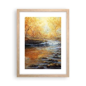 Plakat w ramie jasny dąb - Złoty potok - 30x40 cm
