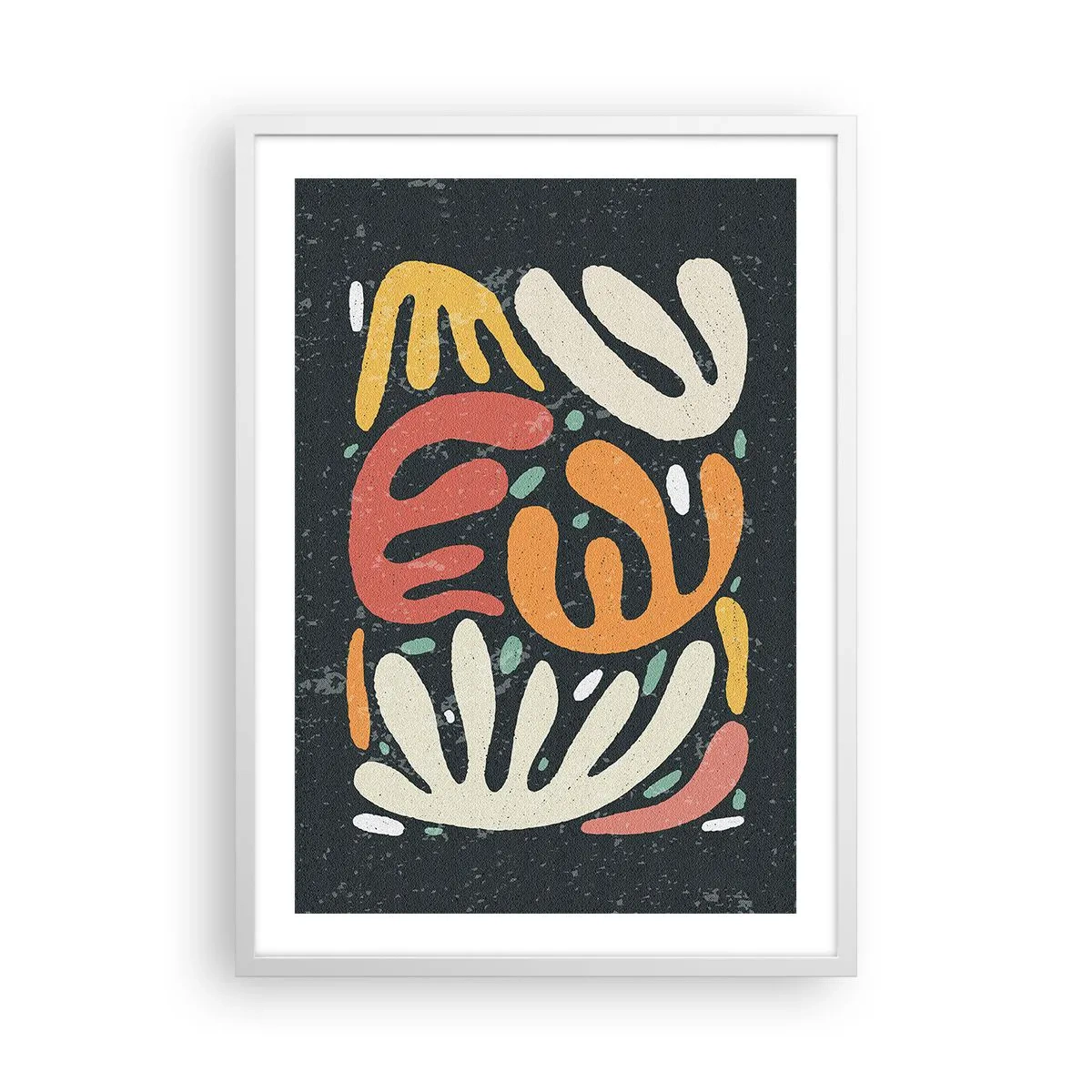 Plakat w białej ramie - Kompozycja – zaraz cię schwytam - 50x70 cm