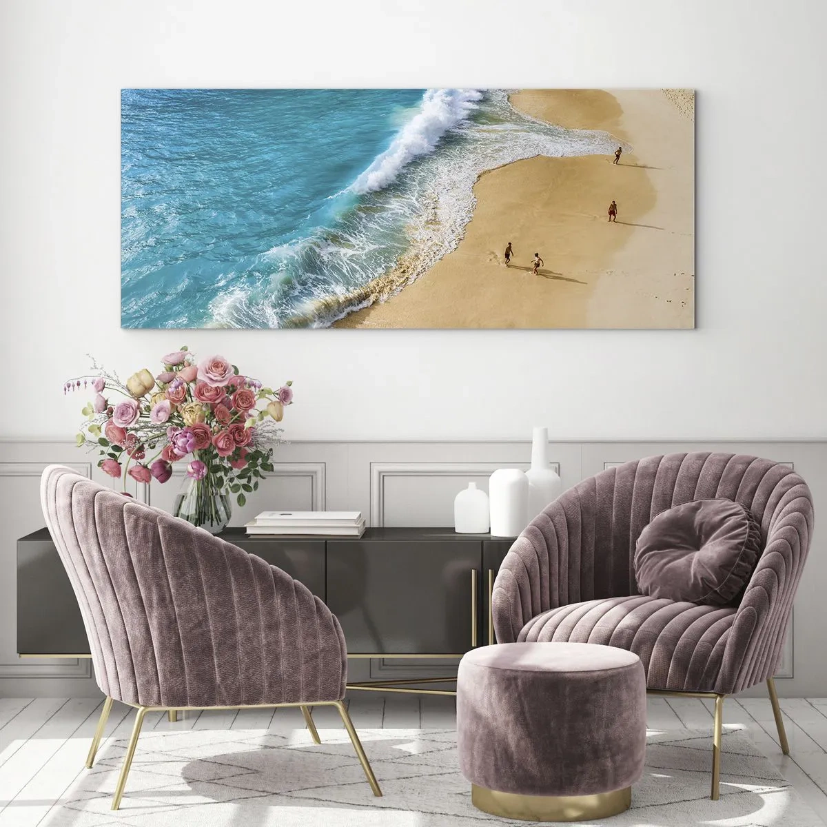 Obraz na szkle - A potem słońce, plaża… - 100x40 cm