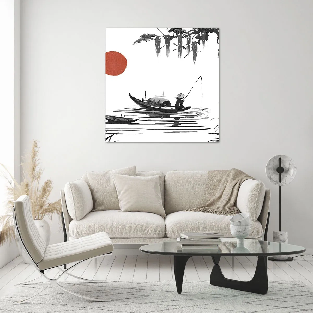 Obraz na szkle - Azjatyckie popołudnie - 60x60 cm