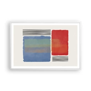 Plakat w białej ramie - Duch i litera geometrii - 91x61 cm