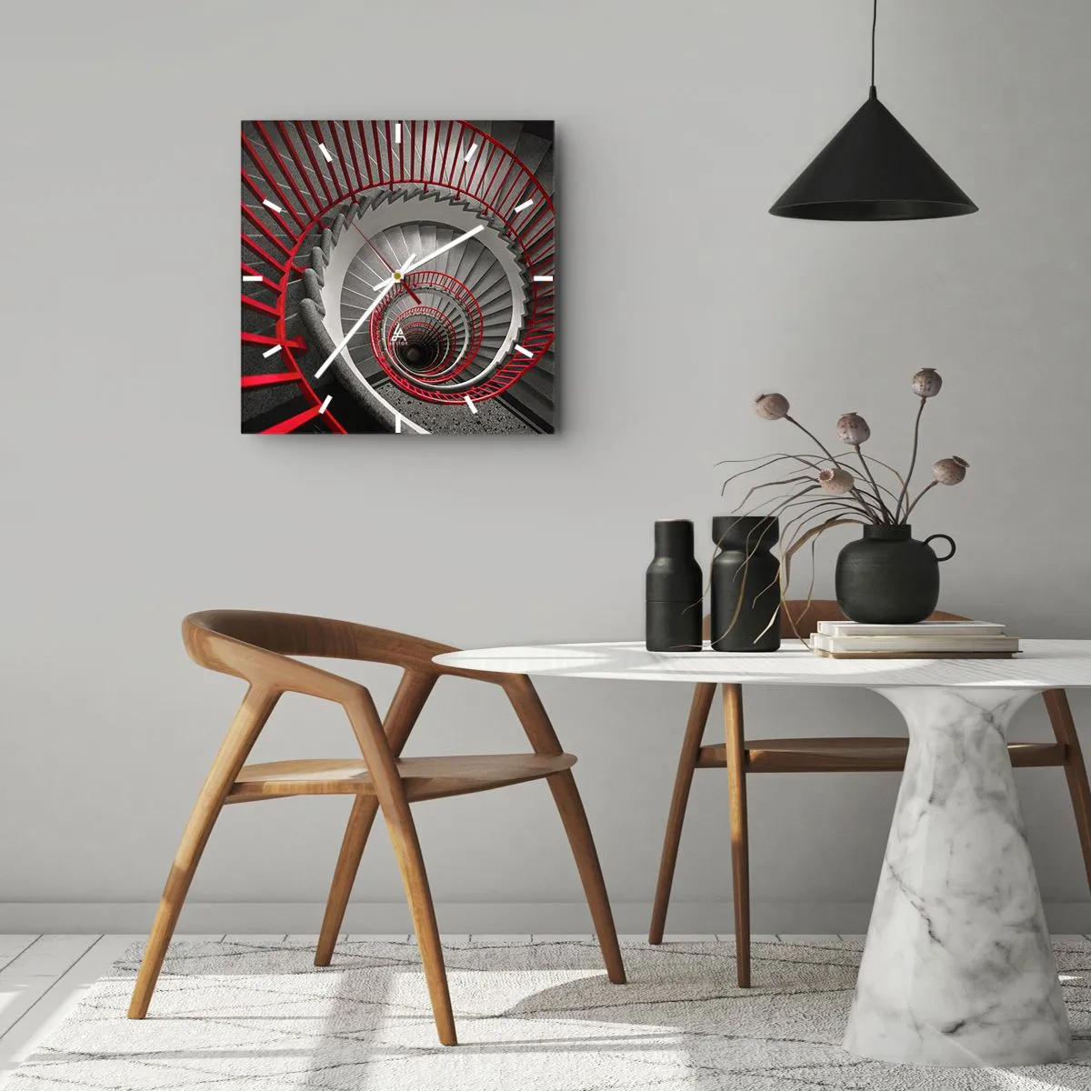 Zegar ścienny - Zabawy architektury - 40x40 cm