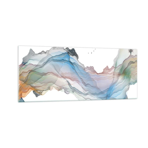 Obraz na szkle - Ku kryształowym górom - 100x40 cm