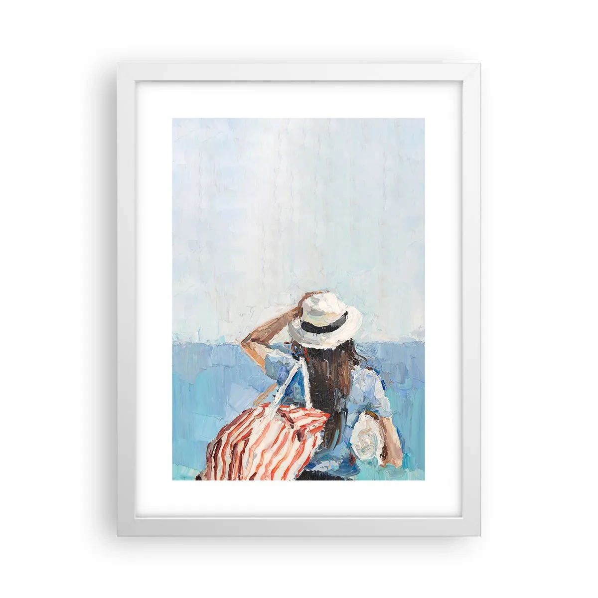 Plakat w białej ramie - Witaj na wakacjach - 30x40 cm