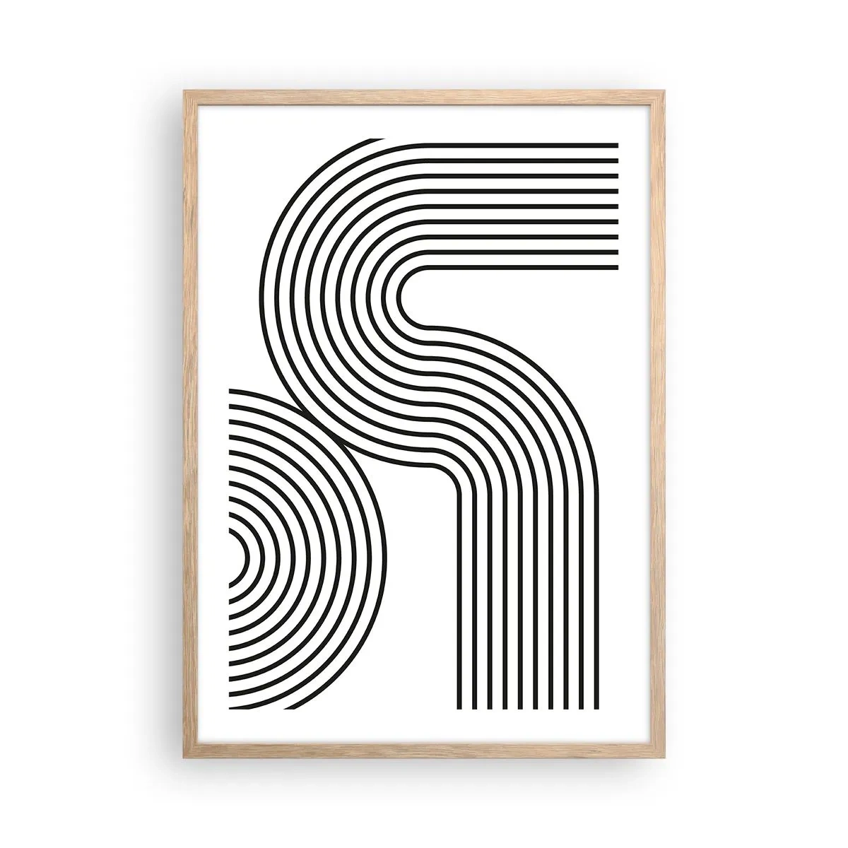 Plakat w ramie jasny dąb - Na zakręcie - 50x70 cm