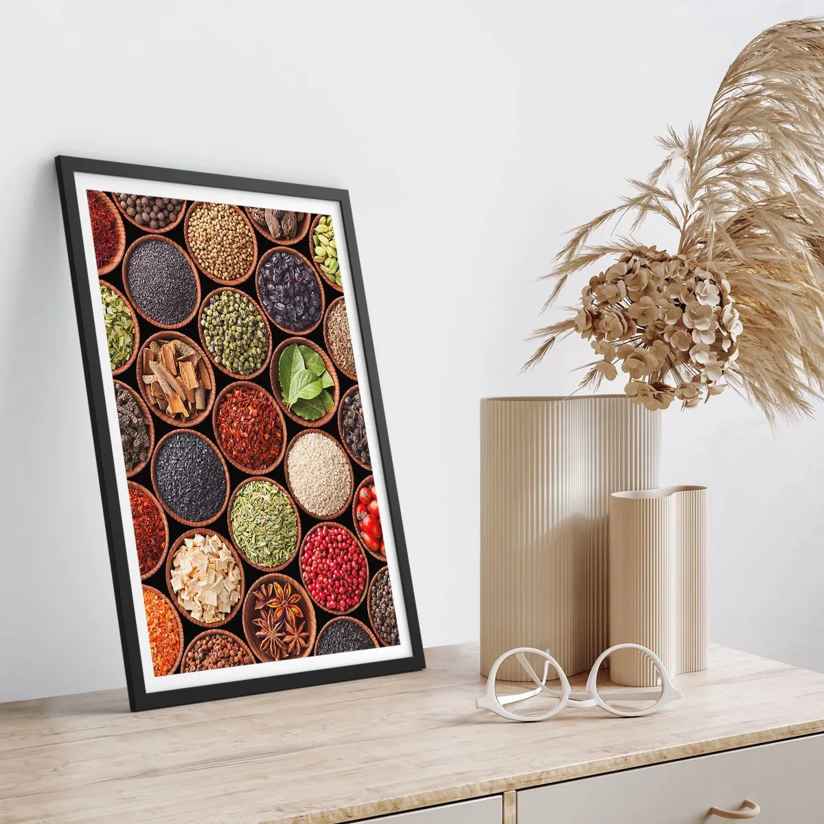 Plakat w czarnej ramie - Wszystkie smaki świata - 40x50 cm