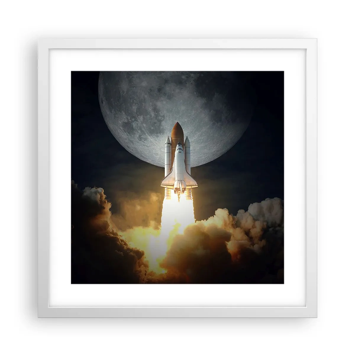 Plakat w białej ramie - Początek nieziemskiej przygody - 40x40 cm