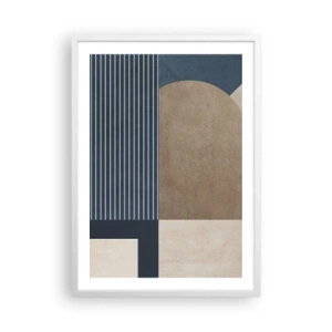 Plakat w białej ramie - Kompozycja prostoty i krągłości - 50x70 cm