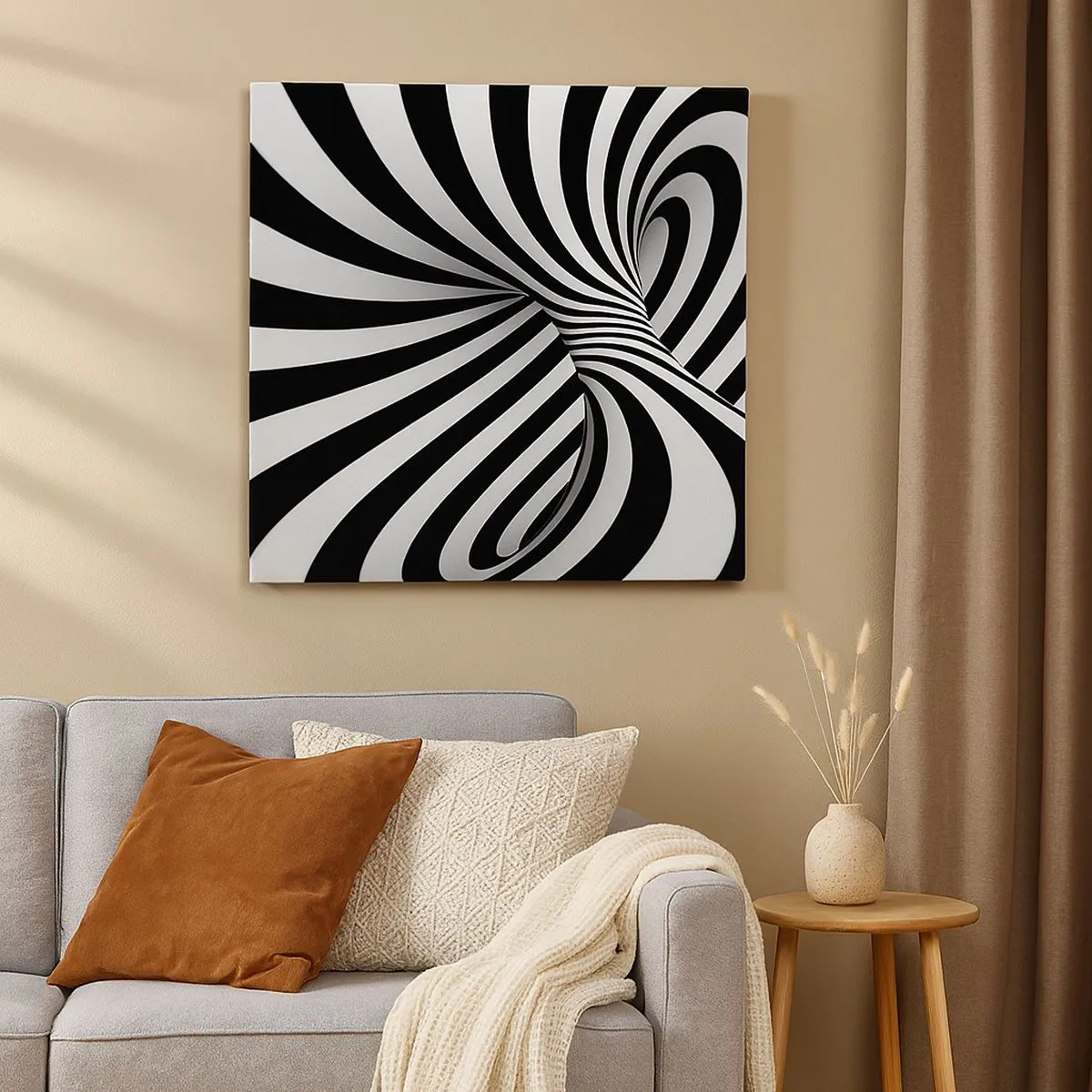 Obraz na płótnie - Kompozycja: tańcząca przestrzeń - 30x30 cm