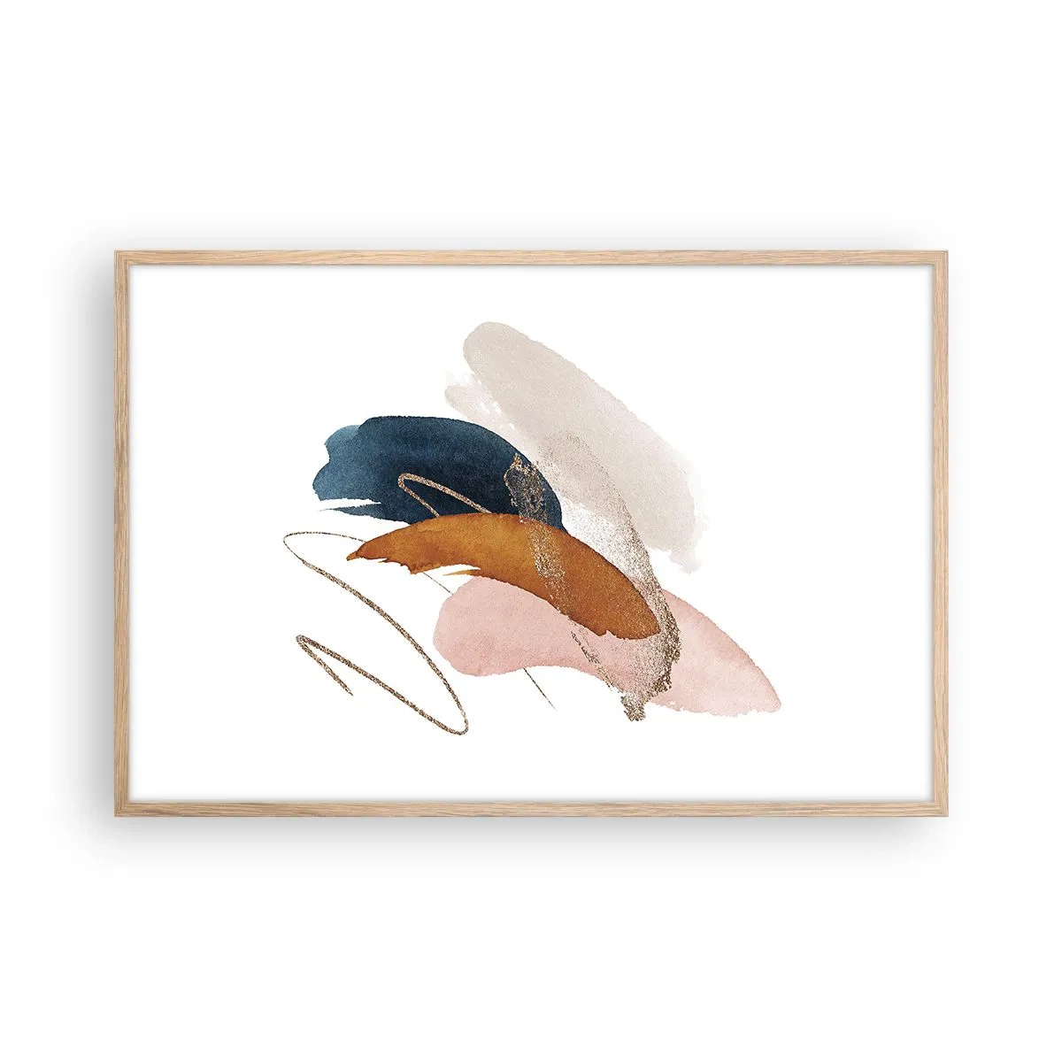 Plakat w ramie jasny dąb - Kompozycja uskrzydlona - 91x61 cm