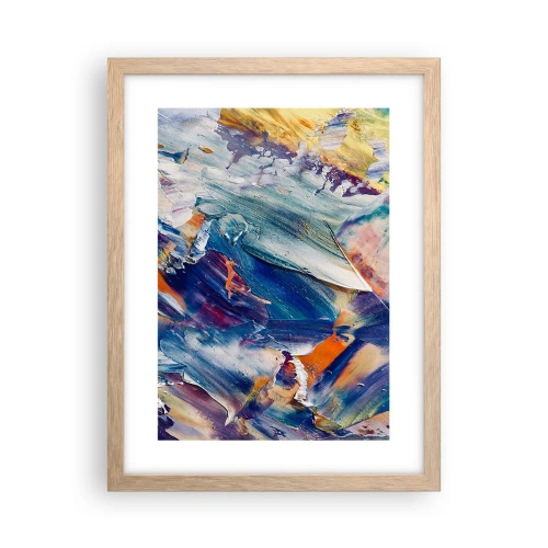 Plakat w ramie jasny dąb - Zamęt koloru - 30x40 cm