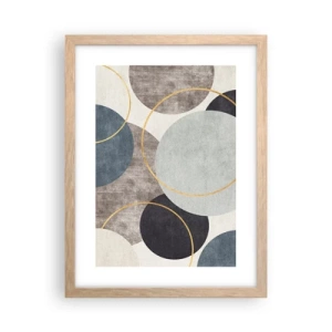 Plakat w ramie jasny dąb - Koło za kołem - 30x40 cm