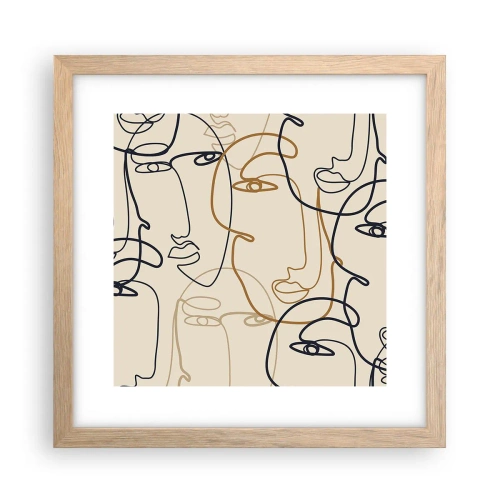 Plakat w ramie jasny dąb - Portret zwielokrotniony - 30x30 cm