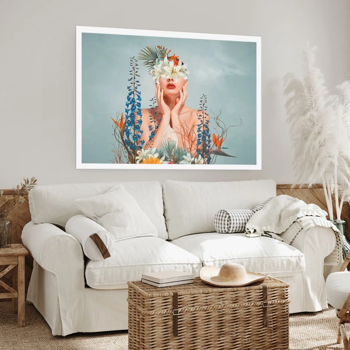 Plakat - Kobieta – kwiat - 70x50 cm