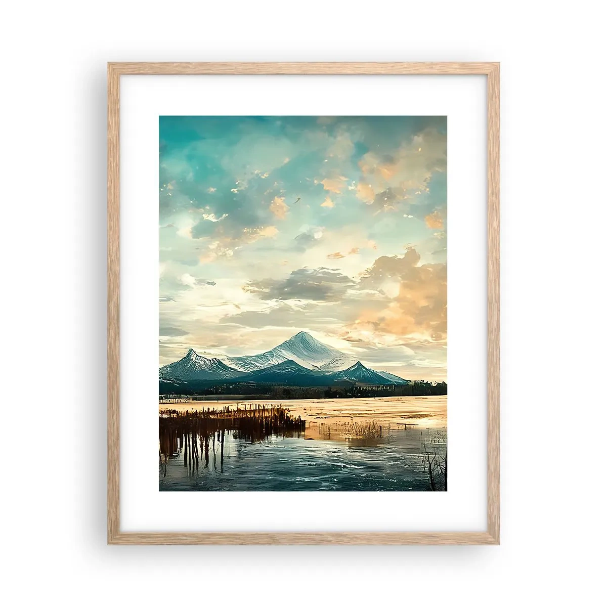 Plakat w ramie jasny dąb - Pod opieką nieba - 40x50 cm