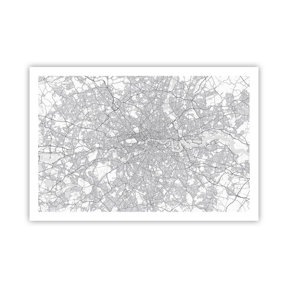 Plakat - Mapa londyńskiego labiryntu - 91x61 cm