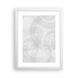 Plakat w białej ramie - Nie ma prostej drogi - 30x40 cm