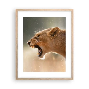 Plakat w ramie jasny dąb - Spróbuj nie posłuchać - 40x50 cm