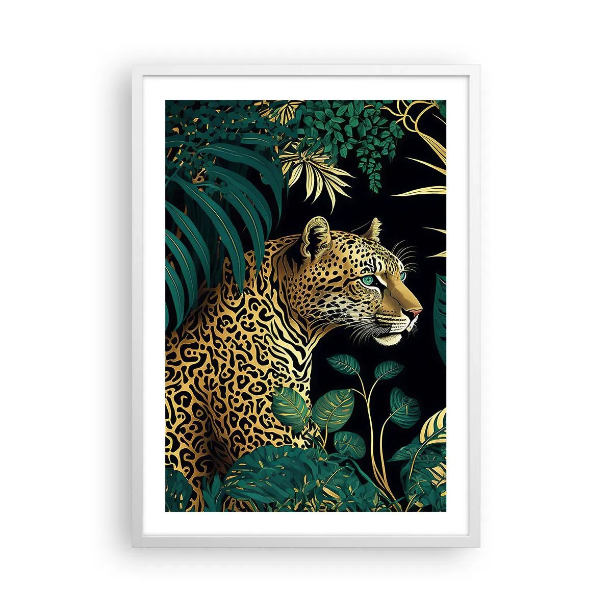 Plakat w białej ramie - Gospodarz w dżungli - 50x70 cm