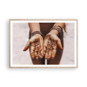 Plakat w ramie jasny dąb - Dar dla ciebie - 100x70 cm