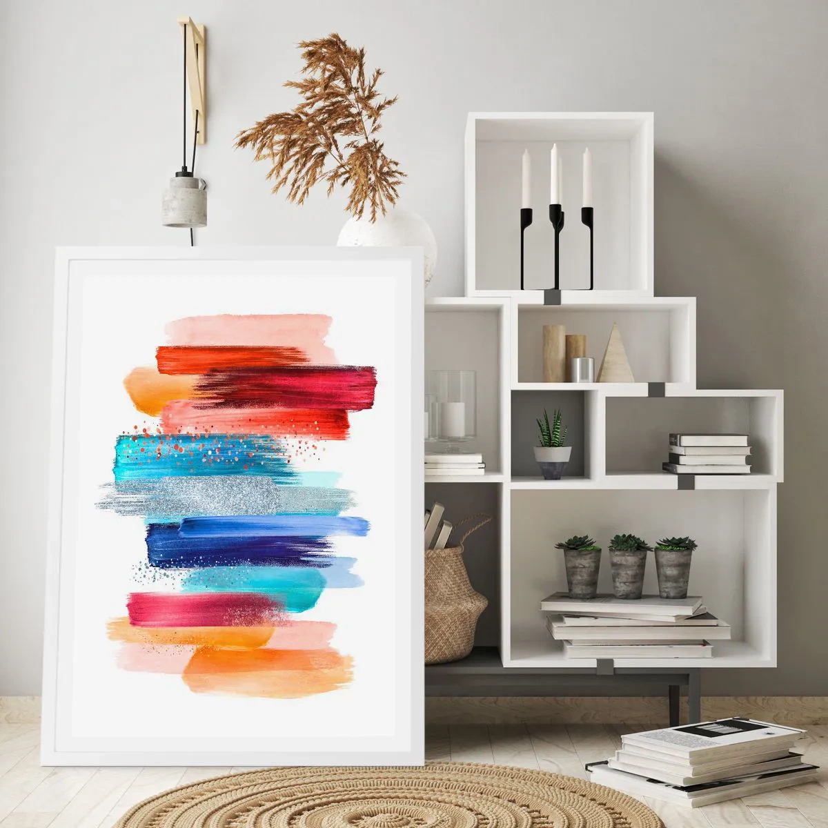 Plakat w białej ramie - W górę i w dół - 70x100 cm