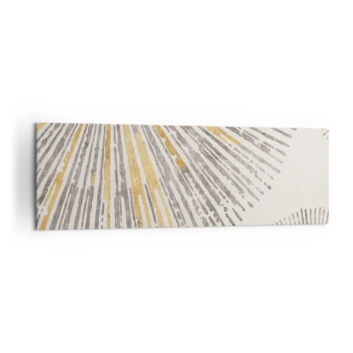 Obraz na płótnie - Abstrakcyjny wzór w kształcie promieni - 160x50cm - Uroda promienia - Nowoczesna dekoracja ścienna do salonu i sypialni ARTTOR