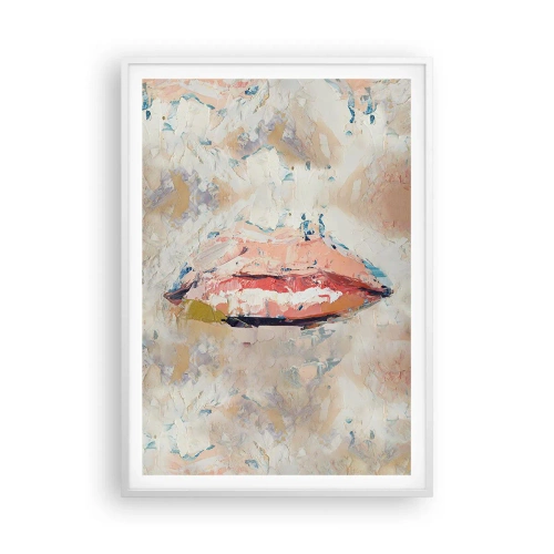 Plakat w białej ramie - Budzi zmysły - 70x100 cm