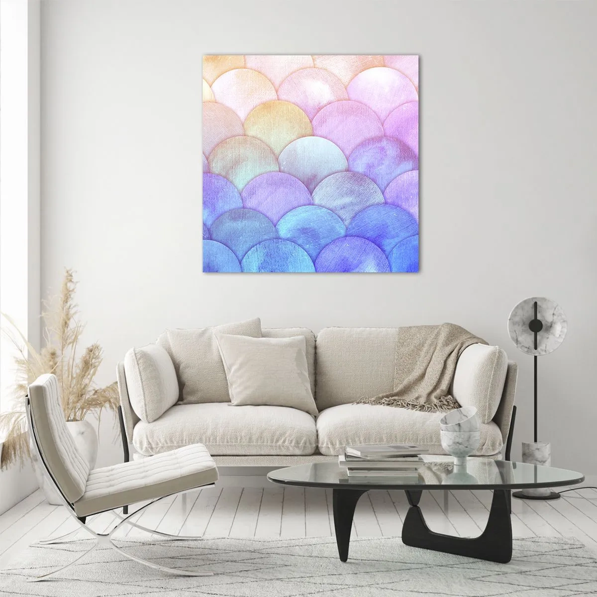 Obraz na szkle - Perłowa łuska - 60x60 cm