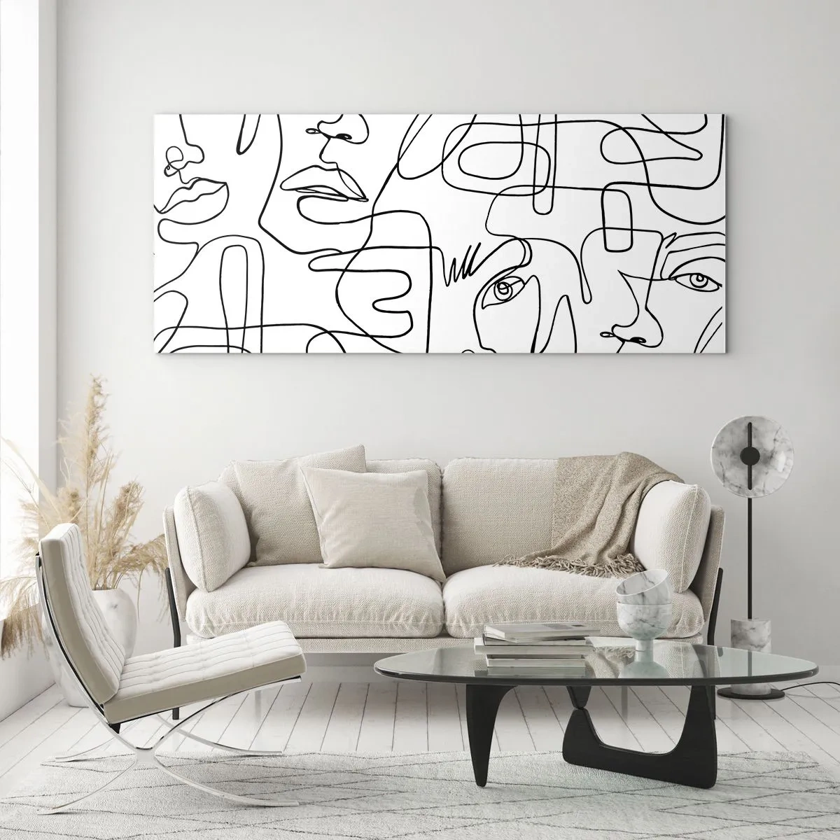 Obraz na szkle - W splątanych emocjach - 100x40 cm