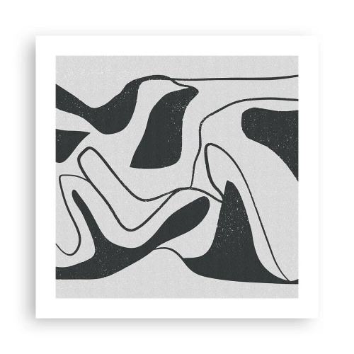 Plakat - Abstrakcyjna zabawa w labiryncie - 50x50 cm