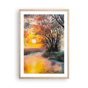 Plakat w ramie jasny dąb - Jesienne klimaty - 50x70 cm