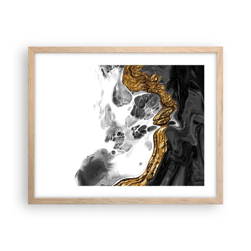 Plakat w ramie jasny dąb - Kompozycja organiczna - 50x40 cm