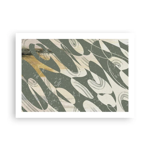 Plakat - Abstrakcja zrytmizowana - 70x50 cm