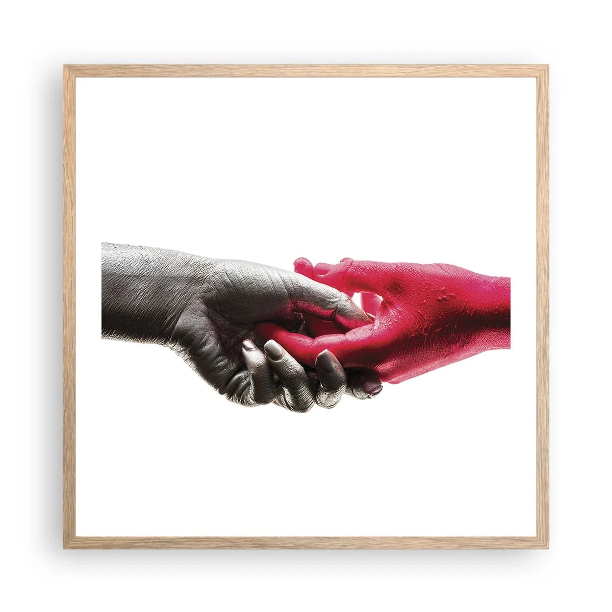 Plakat w ramie jasny dąb - Razem, choć inni - 60x60 cm