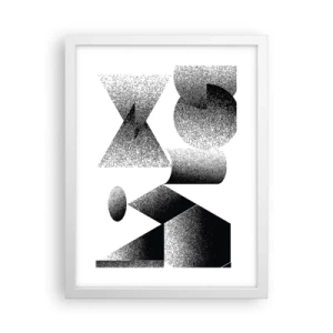 Plakat w białej ramie - Kąty i owale - 30x40 cm