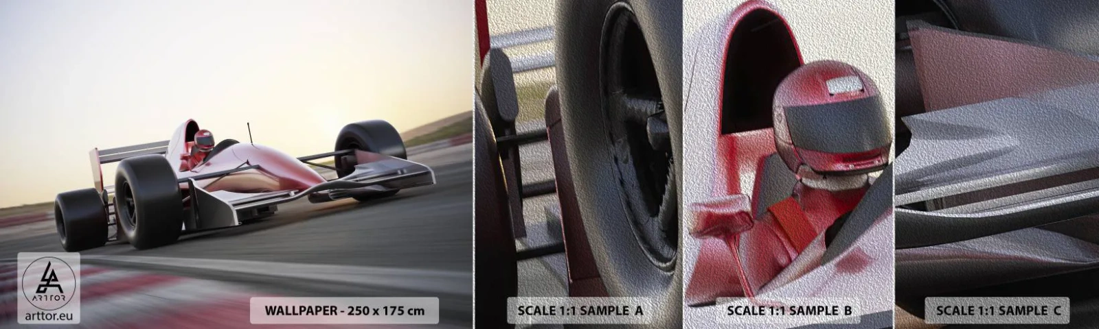 Fototapeta Próbka Premium Sand - Zawsze zwycięzca - Motoryzacja, Samochód Wyścigowy, Sport - 100x30 cm