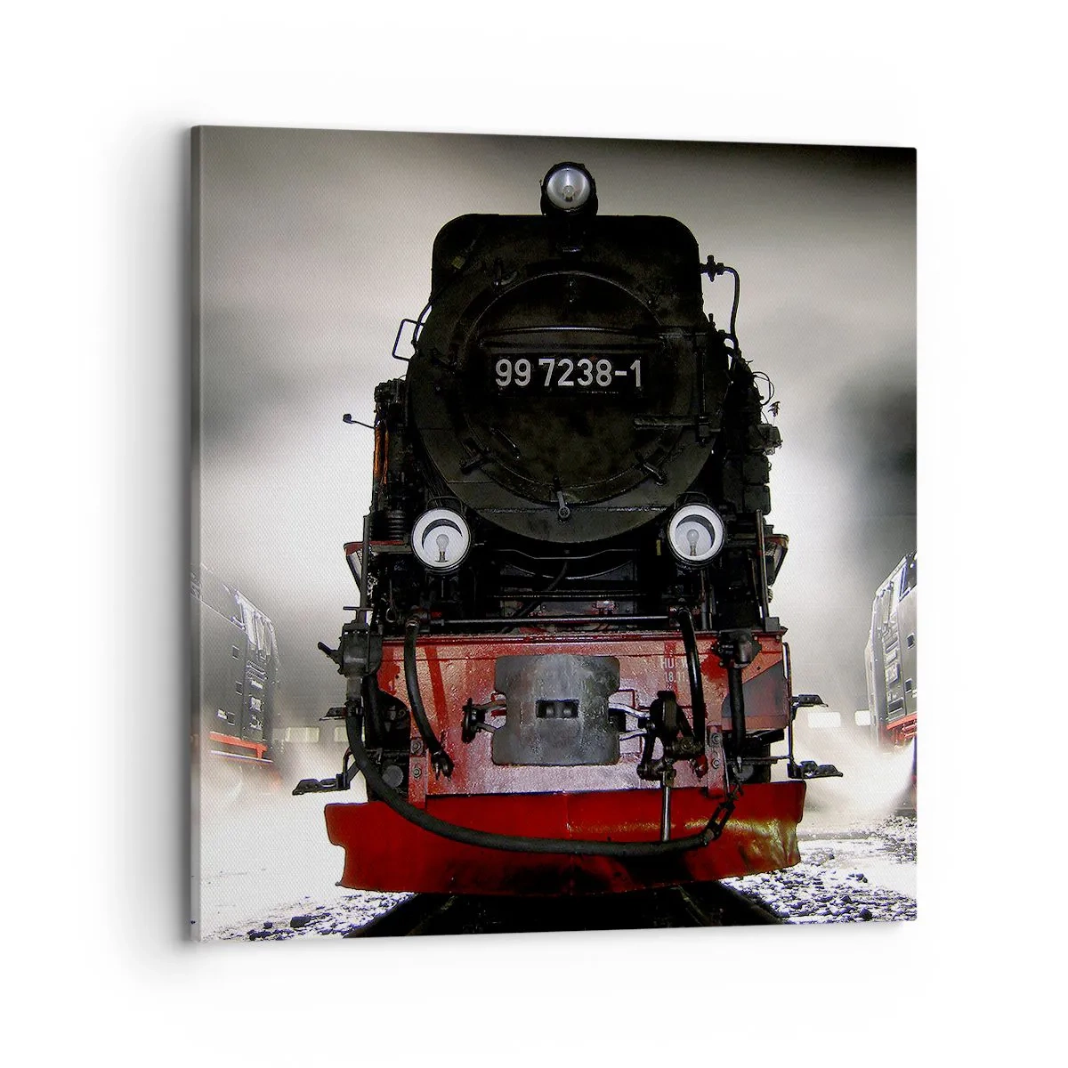 Obraz na płótnie - Stoi i sapie, dyszy i dmucha - 70x70 cm