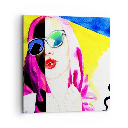 Obraz na płótnie - Nie jestem biała i nie jestem czarna - 70x70 cm