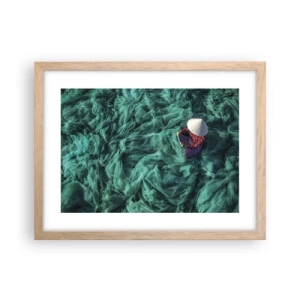 Plakat w ramie jasny dąb - W morzu sieci - 40x30 cm