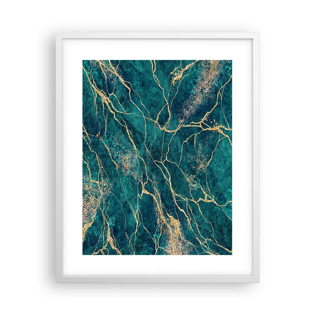 Plakat w białej ramie - Żyła złota - 40x50 cm