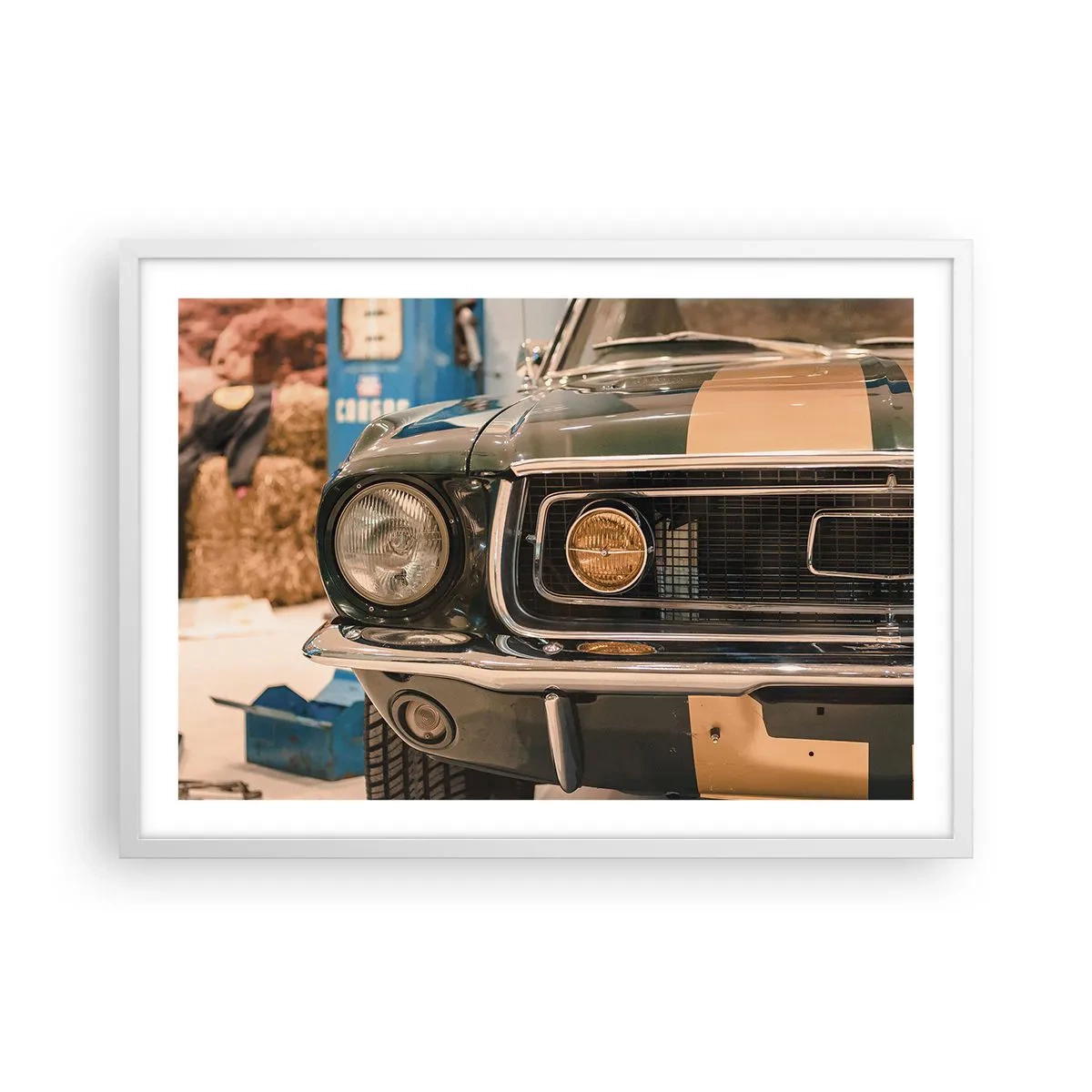 Plakat w białej ramie - Spotkanie z legendą - 70x50 cm