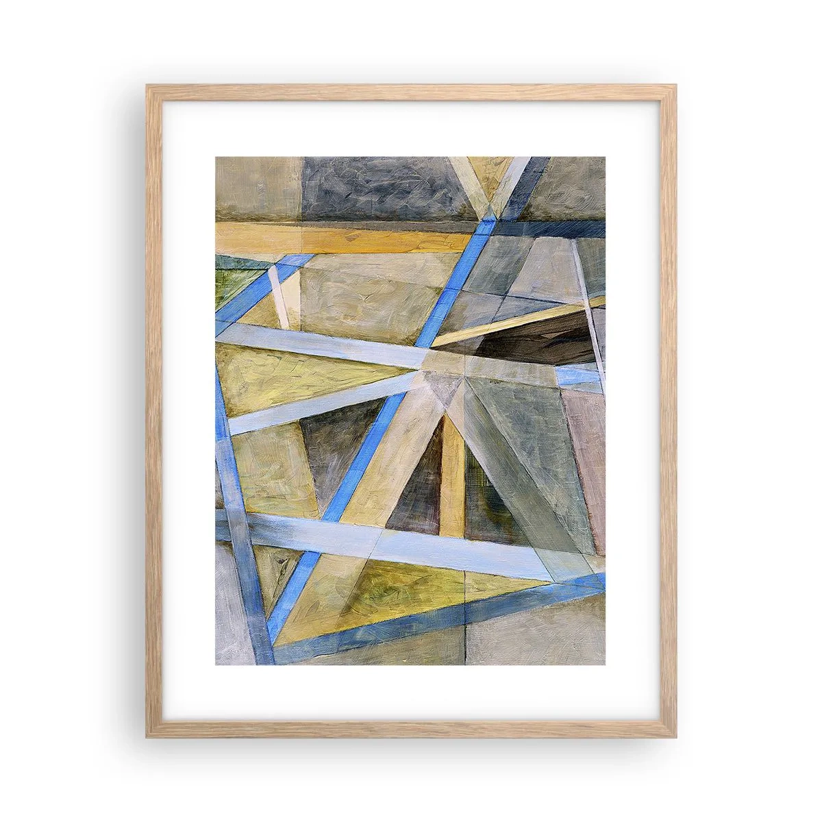 Plakat w ramie jasny dąb - Na wprost czy na skos? - 40x50 cm