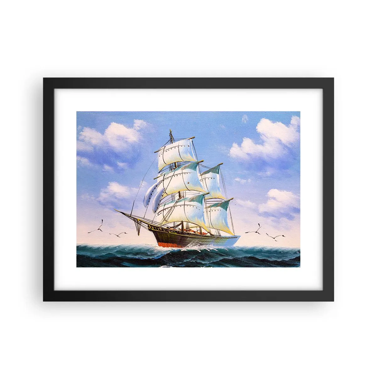 Plakat w czarnej ramie - Dumnie z wiatrem - 40x30 cm