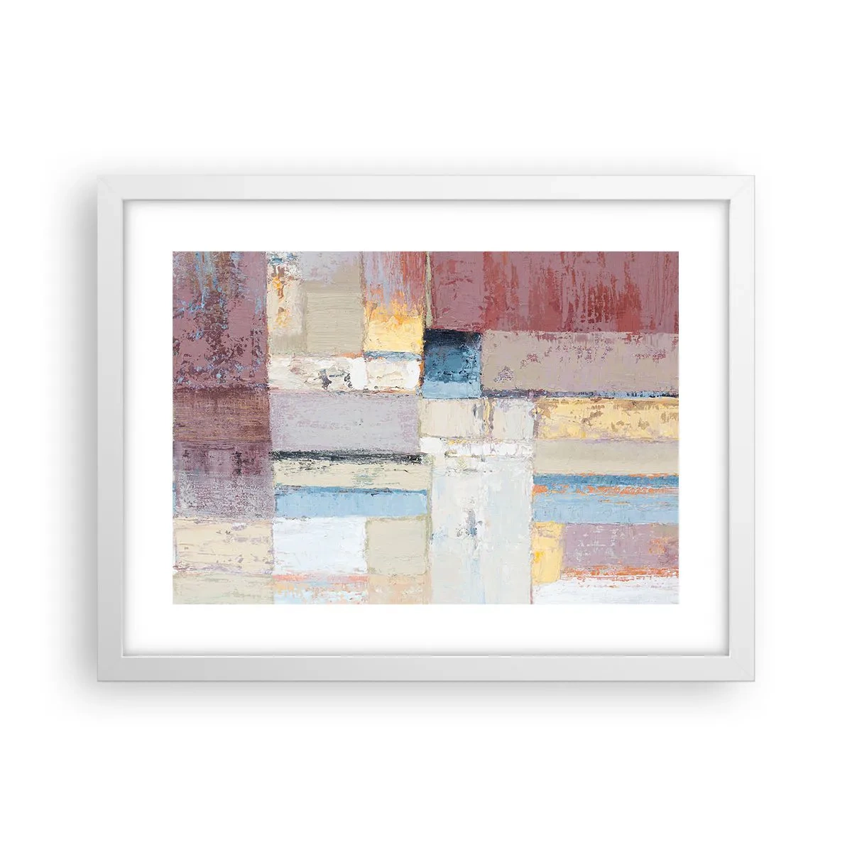 Plakat w białej ramie - Spokój geometrii - 40x30 cm