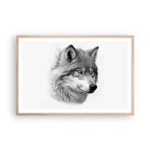 Plakat w ramie jasny dąb - Alfa – bez wątpienia - 91x61 cm