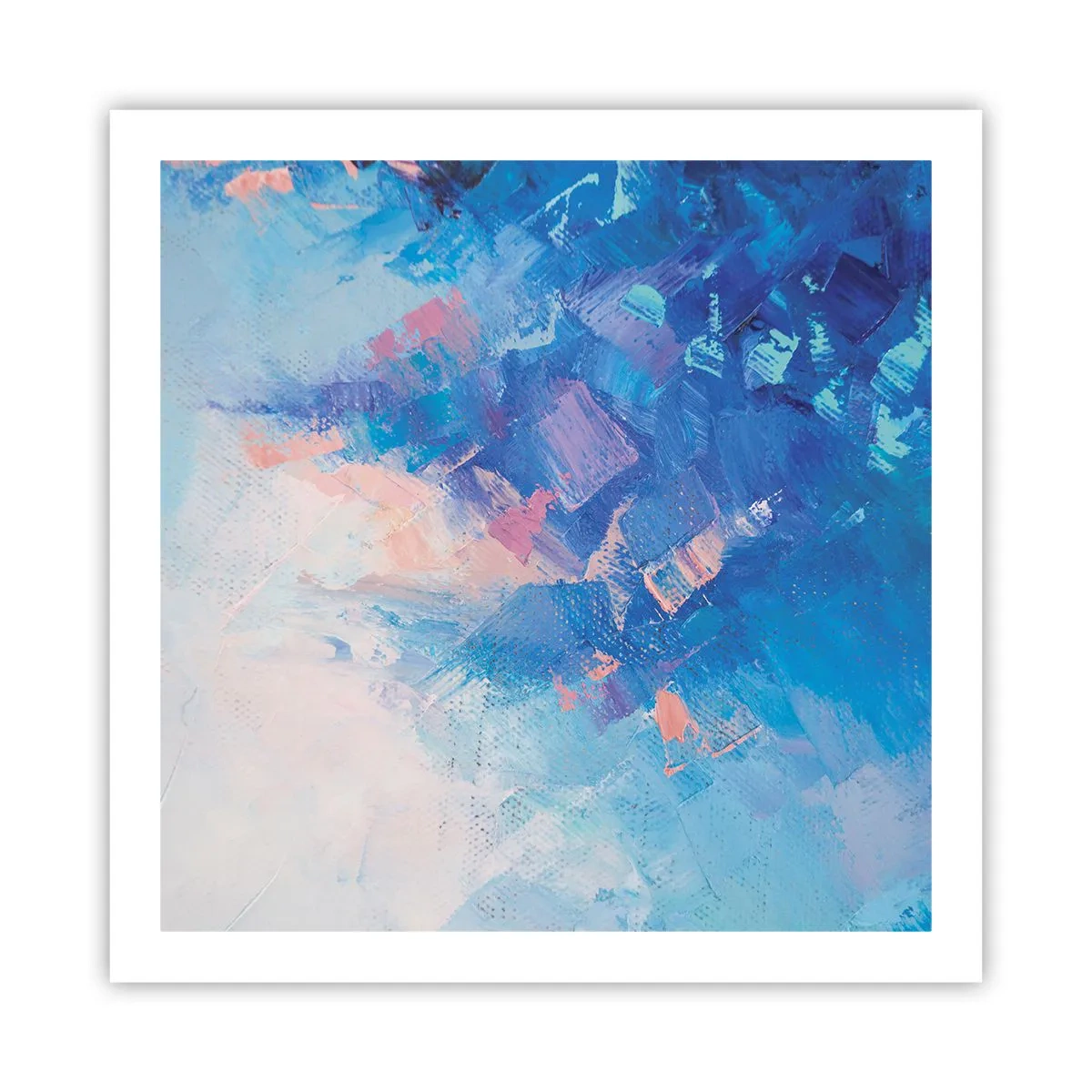 Plakat - Zimowa abstrakcja - 60x60 cm