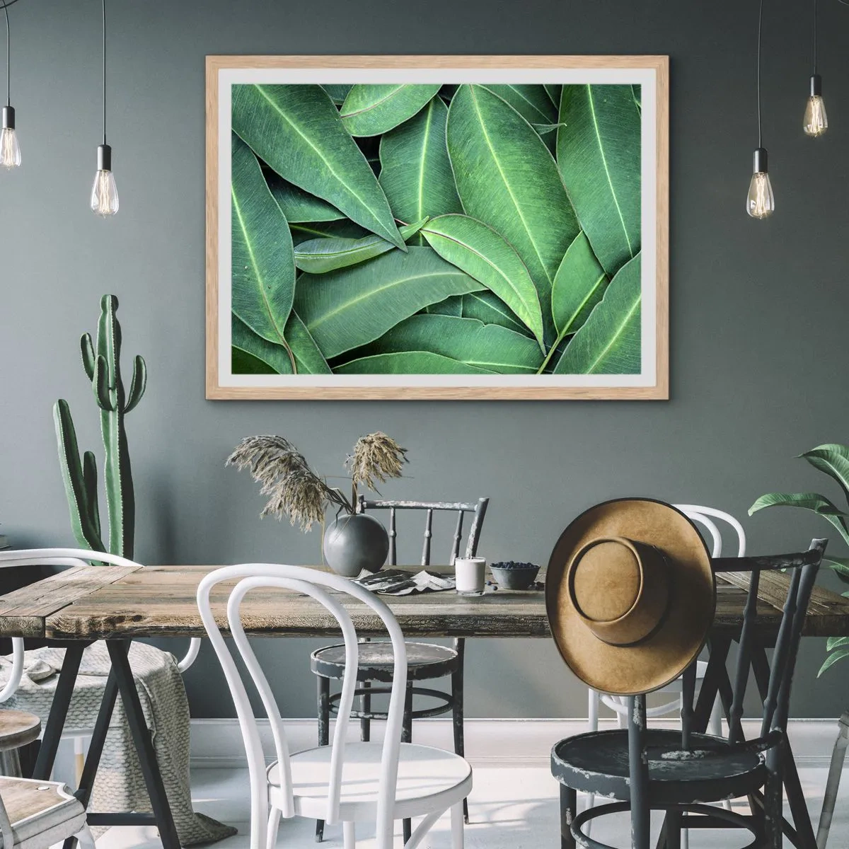 Plakat w ramie jasny dąb - Soczyste i świeże - 100x70 cm